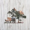 Cow And Little Calf Metal Wall Art, Anniversay Gift