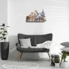 Cow Family Metal Sign, Angus Cattle Stainless Wall Decoration