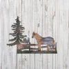 Horse And Rooster Chicken Metal Wall Decor, Barn Steel Art