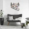 Horses With Mountainous Scene Metal Wall Art For Living Room