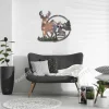 Buck Deer Color Metal Wall Art, Hunting Artwork For Lodge