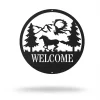 Horse Welcome Cut Metal, Metal Art Wall Decor, Cut Wall Hanging, Home Decoration, Home Gift