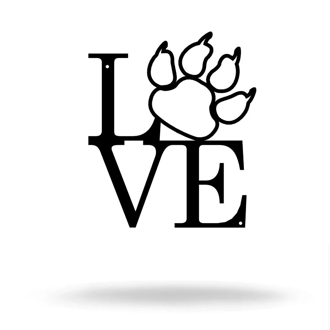 steel-roots-decor-8-black-cat-paw-love-19054374912138.webp Cat Paw Love Cut Metal, Metal Art Wall Decor, Cut Wall Hanging, Home Decoration, Home Gift
