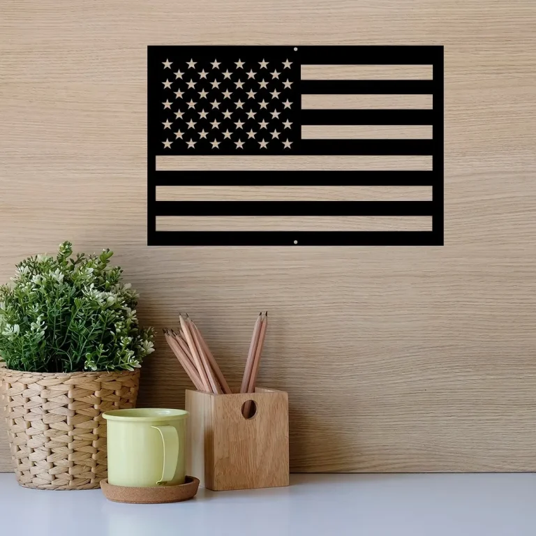 Americana America Flag Backed Cut Metal, Metal Art Wall Decor, Cut Wall Hanging, Home Decoration, Home Gift