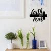 Faith Over Fear Sign Cut Metal, Metal Art Wall Decor, Cut Wall Hanging, Home Decoration, Home Gift