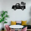 God Bless America Old Truck Cut Metal, Metal Art Wall Decor, Cut Wall Hanging, Home Decoration, Home Gift