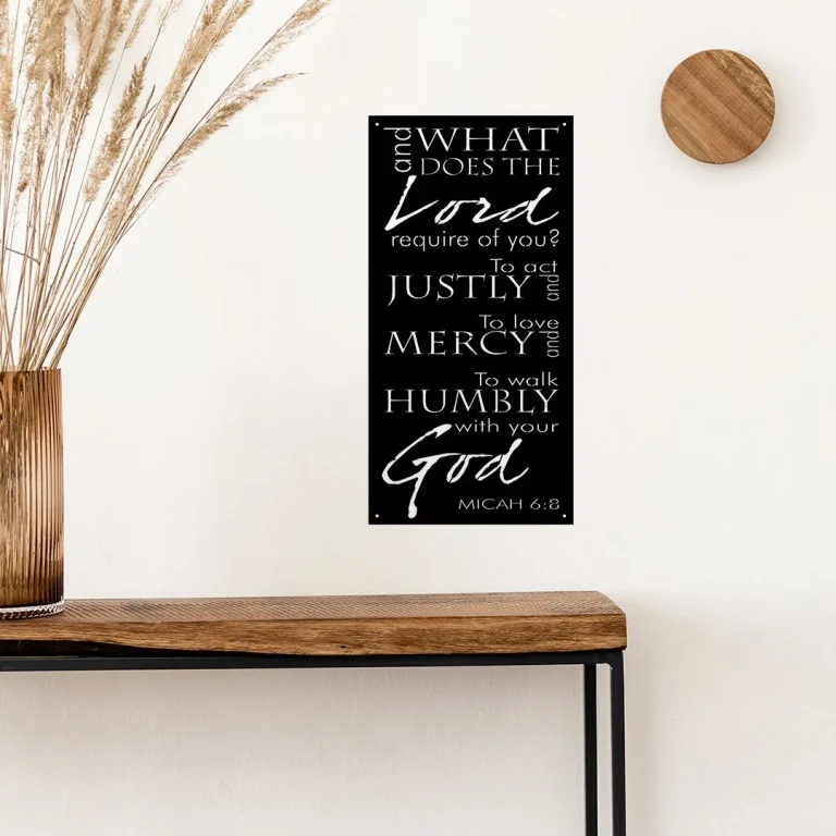 Bible Verse Rectangular Wall Accent Cut Metal, Metal Art Wall Decor, Cut Wall Hanging, Home Decoration, Home Gift