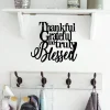 Thankful Grateful And Truly Blessed Sign Cut Metal, Metal Art Wall Decor, Cut Wall Hanging, Home Decoration, Home Gift