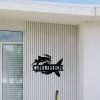 Crazy Catfish Cut Metal Sign