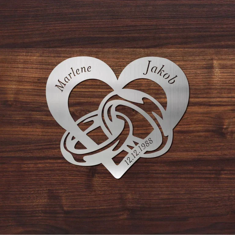 Personalized Name Roses Metal Sign Valentine Gift