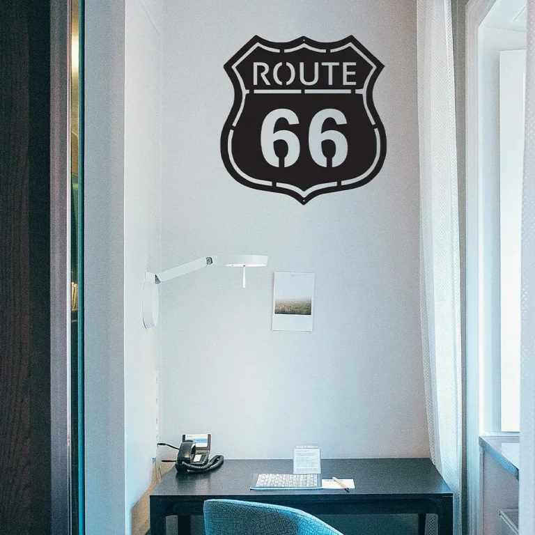 Route 66 Road Sign Cut Metal, Metal Art Wall Decor, Cut Wall Hanging, Home Decoration, Home Gift