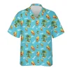 Aloha Surfing Hawaiian Shirt For Men Women, Surfboard Summer Beach Shirt, Tropical Island Aloha Shirts, Tropical Hawaii Button Down Short Sleeve Shirt