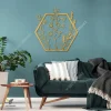 Golden Flowers Metal Wall Decor, Floral She Shed Decorative Artwork