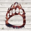 Copper Bear Pawprint Metal Sign, Pawprint Log Cabin Accent