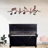 Heartbeat, Musical Notes And G Clef Metal Sign, Decorative Artwork For Musicians