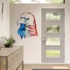 Eagle And Usa Flag Color Metal Wall Art, Eagle Modern Decor For Patriots