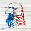 Eagle And Usa Flag Color Metal Wall Art, Eagle Modern Decor For Patriots