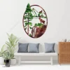 Mountain Goat Standing On Cliff Metal Wall Art, Mountain Goat Cabin Plaque