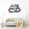 Live Well Laugh Often Love Much Colored Wall Art, Inspiration Steel Artwork For Bedroom
