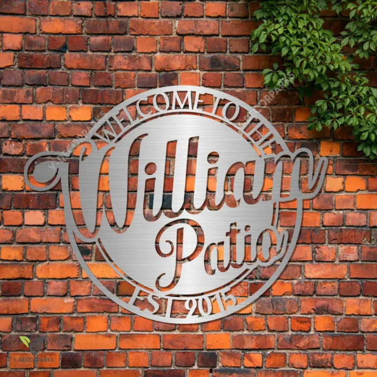 Personalized Patio Metal Sign, Patio, Backyard Outdoor Accent