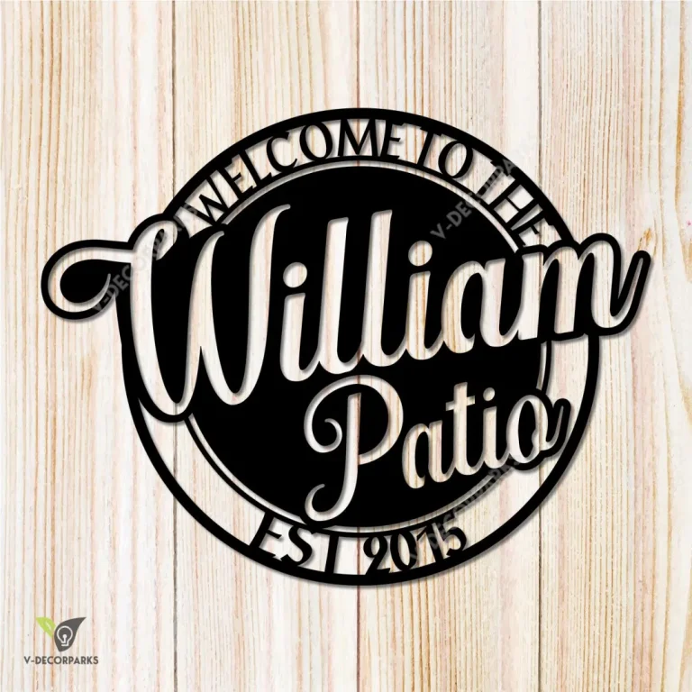 Personalized Patio Metal Sign, Patio, Backyard Outdoor Accent