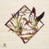 Flying Duck Lake Sence Metal Sign, Duck Hunting Cutout Artwork