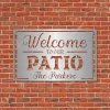 Welcome To Our Patio Customized Metal Wall Art, Patio Outer Plaque