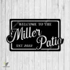 Custom Welcome Patio Metal Sign, Patio Stainless Plaque For Him
