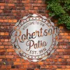 Custom Patio Metal Wall Decor, Patio Evergreen Welded Plaque