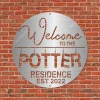 Customized Welcome To The Residence Metal Sign, Weatherproof House Artwork