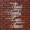Bless The Food Before Us, The Family Beside Us Jesus Christ Metal Wall Art, Religious Words Inner Decor