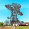Blame It All On My Roots Cowboys Metal Art, Cowboy Boots And Hat Man Cave Decor