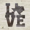 Love Texas Map Metal Sign, Love Texas Gift For Dad