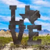 Love Texas Map Metal Sign, Love Texas Gift For Dad