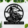 Custom Train Sign, Personalized Train Sign, Railroad Sign, Railway Sign, Train Room, Train Decor, Train Name Sign