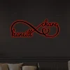 Personalized Infinity Symbol Metal Sign With Led Lights, Infinity Sign Name, Infinity Metal Art, Infinity Sign Containing Names, Valentine Gift