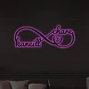 Personalized Infinity Symbol Metal Sign With Led Lights, Infinity Sign Name, Infinity Metal Art, Infinity Sign Containing Names, Valentine Gift