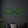 Personalized Infinity Symbol Metal Sign With Led Lights, Infinity Sign Name, Infinity Metal Art, Infinity Sign Containing Names, Valentine Gift