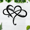Custom Infinity Couples Monogram, Personalized Engagement Party Gift, Custom Metal Signs, Metal Wall Art, Valentines Gift