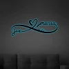 Infinity Metal Sign With Led Lights, Custom Infinity Sign Name, Infinity Sign Containing Names, Personalized Metal Infinity Sign