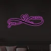 Infinity Metal Sign With Led Lights, Custom Infinity Sign Name, Infinity Sign Containing Names, Personalized Metal Infinity Sign