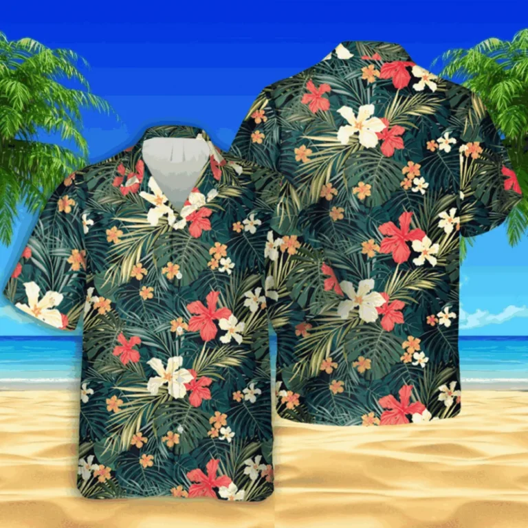 Tropical Flowers And Plants Hawaiian Shirt, Beach Outfit, Aloha Shirt For Mens, Womens