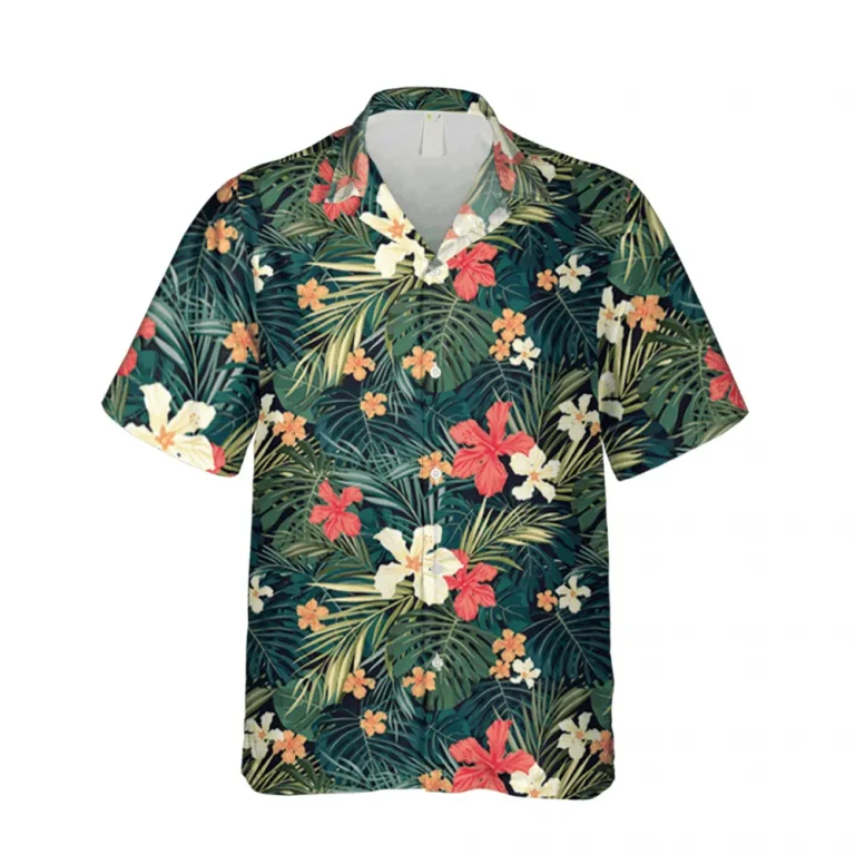 Tropical Flowers And Plants Hawaiian Shirt, Beach Outfit, Aloha Shirt For Mens, Womens