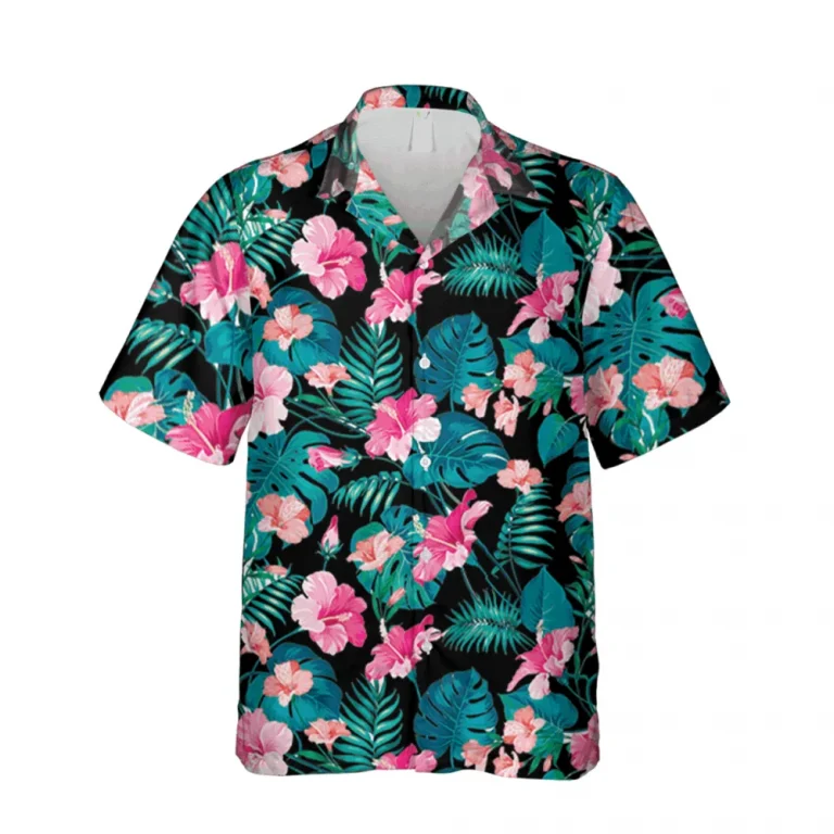 Tropical Hibicus Hawaiian Shirt, Summer Shirt For Men, Aloha Shirt For Mens, Womens