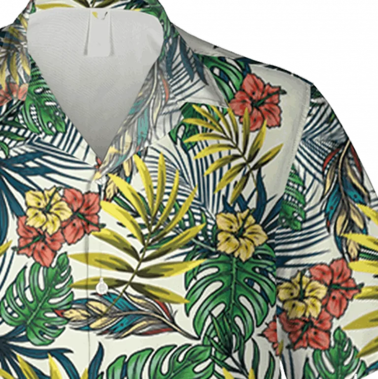 Tropical Plants Hawaii Shirt, Beach Shirt, Father's Day Gift, Aloha Shirt For Mens, Womens