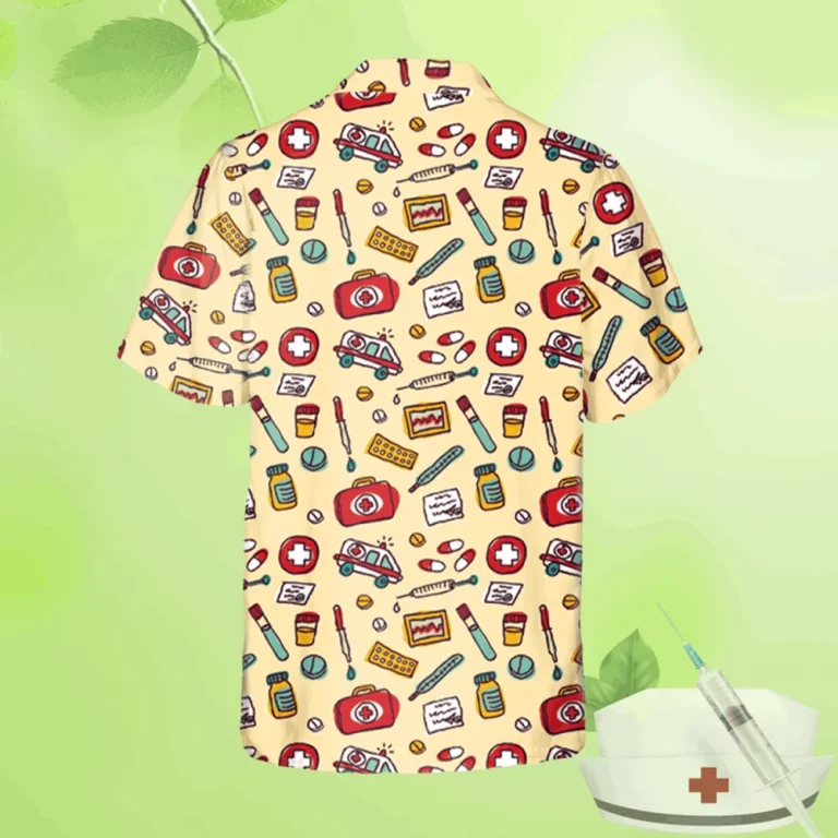 Nurse Practitioner Yellow Hawaiian Shirt, Doctor Cartool Apparel, Aloha Shirt For Mens, Womens