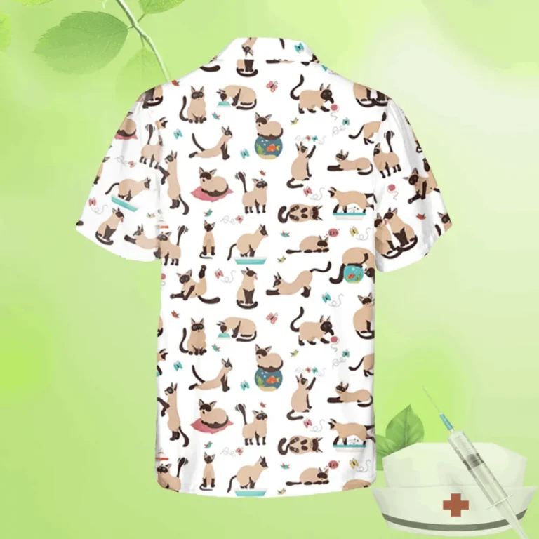 Cute Siamese Kittens Hawaiian T-shirt, Gift For Mom, Aloha Shirt For Mens, Womens