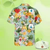 Pineapples Nurse Tools Doodle Hawaiian Shirt, Doctor Gift Shirts, Aloha Shirt For Mens, Womens