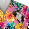 Tuxedo Kitty And Fruits Pink Hawaiian T-shirt, Beach Shirt For Mom, Aloha Shirt For Mens, Womens