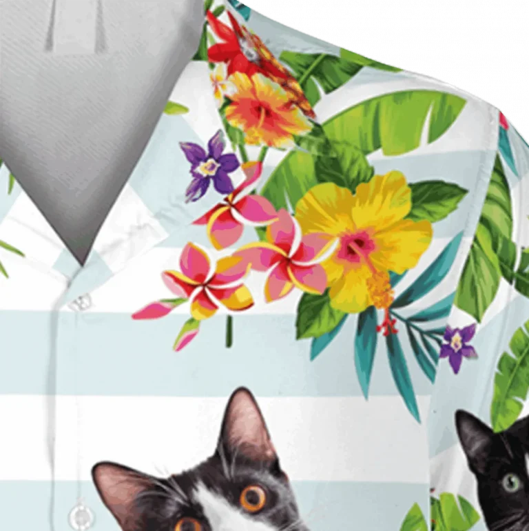 Funny Tuxedo Kittens Hawaii Shirt, Aloha T-shirt, Aloha Shirt For Mens, Womens